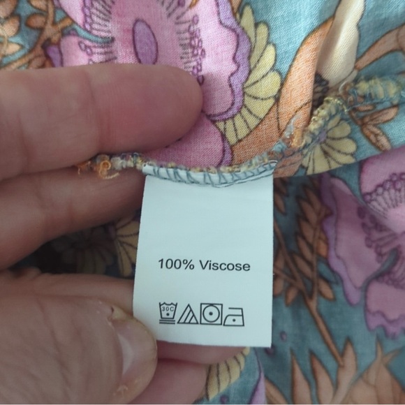 Floral Boho Romper Jumpsuit with Balloon Sleeves - Size: XL - Picture 6 of 12